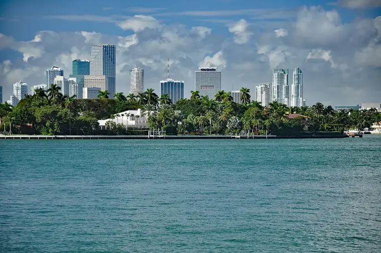 Miami skyline across Biscayne Bay